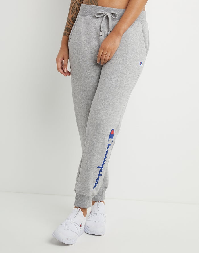 Champion Joggingbroek Dames - Grijs - Powerblend Fleece Script Logo ( 074892-JDW )